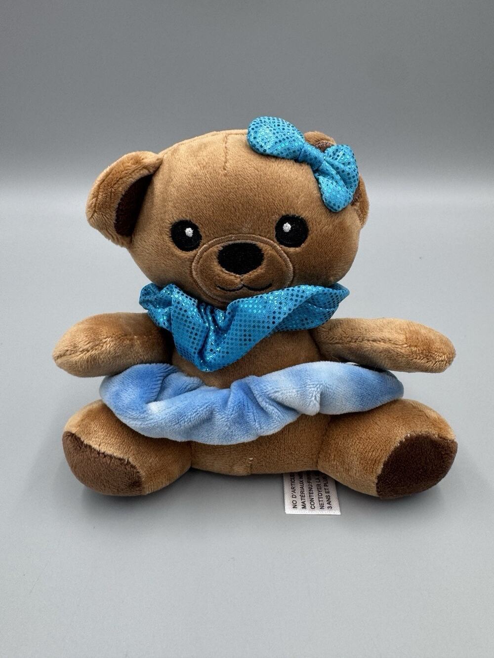 Linzy Brown Bear Scrunchie Pals Teddy Bear Plush Small 5 Inch Stuffed Animal